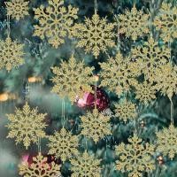 ราคา เครื่องประดับเกล็ดหิมะทองคำคริสต์มาส3ชิ้นเครื่องประดับเกล็ดหิมะพลาสติกระยิบระยับสำหรับฤดูหนาวของตกแต่งต้นคริสต์มาสขนาดแตกต่างกันไปเกล็ดหิมะงานฝีมือ (22979244977)