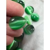 ราคา ตาแมว พลอย ตาแมว LAB MADE Cats Eye GREEN EMERALD COLOR หนัก 19 กะรัต ทรงกลม ราคา เป็น 1 เม็ด พลอย ขนาด 18X12 50 MM มิล (16553311227)