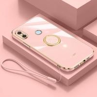 ราคา AnDyH Ultra Thin Silicone Phone Case For Xiaomi Mi A2 Mi 6X Redmi Note 5 Pro Deluxe Fall Protection Gold Band with Clock Ring and Free Lanyard (17689241848)