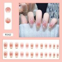 ราคา 24 ชิ้นต่อกล่อง เกาหลีใต้ เล็บปลอม มาพร้อมกาว เล็บปลอมเจลแท้ การออกแบบใหม่ น่ารัก เล็บเจล การออกแบบกันน้ำ (10464874666)