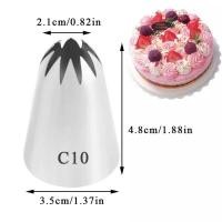 ราคา หัวบีบครีม หัวบีบสแตนเลส หัวบีบขนาดใหญ่ หัวบีบเบอร์ C9 C10 (19911366977)