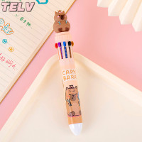 ราคา TELV ปากกาลูกลื่นการ์ตูน capybara 10สีน่ารัก0 5มม สีสันหมึกเจลปากกาเครื่องเขียนอุปกรณ์สำนักงานปากกาหลากสี (22568810910)