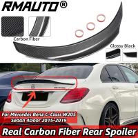 ราคา สำหรับ Mercedes Benz C Class W205 PSM สปอยเลอร์คาร์บอนไฟเบอร์จริงชุดลำตัวด้านหลังปีกสปอยเลอร์ซีดาน2015 2019อุปกรณ์เสริมรถยนต์ (20923549522)