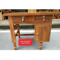ราคา โต๊ะบัญชี โต๊ะทำงาน ไม้สักทองแท้ (22863118136)