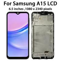 ราคา 6 5 จอ OLED สำหรับ Samsung A15 4กรัม A155F A155M หน้าจอดิจิตอลสัมผัสหน้าจอ LCD สำหรับ Samsung A15 5กรัม A156B จอแอลซีดีพร้อมกรอบ A156E (22662087374)