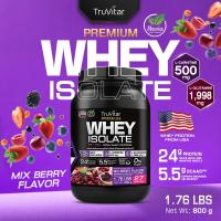 ราคา ส่งฟรี TruVitar เวย์โปรตีน USA Premium WHEY PROTEIN Mix Berry รสมิกซ์เบอร์รี่โปรตีนสูง กล้ามชัด ดื่มง่าย (21405621640)
