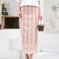 ราคา ชุดร้านญาณิศชา ผ้าไทย เสื้อผ้าไหม แพรทิพย์ แต่งแขนลูกไม้ ผ้าถุงเย็บสำเร็จ ทอลาย อัดกาว อย่างดี (23168545703)