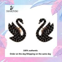 ราคา Swarovski 5684608 ต่างหูสตั๊ดลายหงส์ Swarovski สีโรสโกลด์ ประดับคริสตัลสีดำ อัญมณี Signature Swan แจกกล่องของขวัญบรรจุภัณฑ์ของแท้ (23069186847)