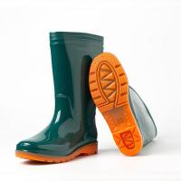 ราคา Huieson รองเท้าบูทหน้าฝนยางพีวีซีสีฟ้าทรงกระบอกขนาดกลางของผู้หญิงรองเท้าบูทหน้าฝนกันลื่นรองเท้ากันน้ำลำลองกลางแจ้งสำหรับผู้ใหญ่ (21852897548)
