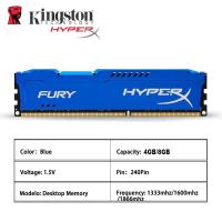 ราคา Kingston HyperX Fury เดสก์ท็อป RAM DDR3 4GB 8GB 1333MHz 1600MHz 1866MHz PC หน่วยความจําเกม PC3 10600 12800 14900 240pin 1 5V DIMM Ram (22688229625)