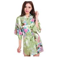 ราคา แบบสั้น Asain ชุดชุดกิโมโนสไตล์ญี่ปุ่น Yukata Haori ชุดคลุมนอนผู้หญิงชุดนอนผ้าไหมจีนโอเรียนเต็ลชุดชุดอาบน้ำกลางคืน1 A (20569833221)