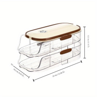 ราคา กล่องเก็บไข่ 2ชั้นชั้นเก็บไข่พลาสติก กล่องจัดระเบียบตู้เย็น ตู้กับข้าว (22825758410)