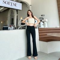 ราคา ขาม้าผ้าโรเชฟขอบเอวเรียบงานซิปหลัง (22025872355)