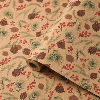 ราคา 43x1000ซม ขนาดใหญ่ DIY 1ม้วนคริสต์มาส Retro ของขวัญกระดาษกระดาษคราฟท์กระดาษห่อ Xmas Tree Snowflake บรรจุ Decor Paper (23053857768)