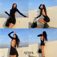 ราคา Atipashop CARINE DRESS เดรส เดรสสั้น เดรสแขนยาว ทรงคอเต่า เว้าหลัง (17502279150)