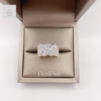 ราคา แหวนเพชรดีไซน์เปียถักขนาดฟรีไซส์ปรับขนาดได้ (22548333661)