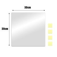 ราคา 5 ชิ้น สติ๊กเกอร์กระจกติดผนังแบบเต็มตัว HD สติ๊กเกอร์กระจกติดผนัง 3 มิติแบบมีกาวในตัว แผ่นกระจกอะครีลิกแบบมีกาวในตัว แผ่นกระจกติดผนังแบบยืดหยุ่น ป้องกันการแตกได้ ไม่มีส่วนผสมของกระจก สติ๊กเกอร์กระจกติ