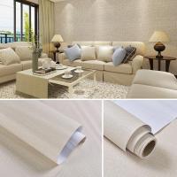 ราคา 10m Pvc สติ๊กเกอร์ติดผนัง มีกาวในตัว ผ้าลินิน wallpaper ติดผนัง วอลเปเปอร์ตกแต่งบ้าน (22582858472)