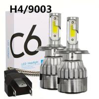 ราคา ไฟหน้ารถ Led C6ไฟหน้า H4 9005 9006ไฟหน้า H7 H11 (22958288068)