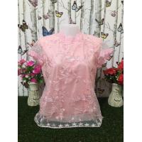 ราคา เสื้อลูกไม้ ผ้าแก้ว เสื้อลูกไม้สาวอวบ เสื้อสาวอวบ เสื้อลูกไม้ออกงาน เสื้อผ้าผู้หญิง อก42นิ้ว เสื้อสีแดง รุ่น801 (16066167500)