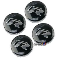 ราคา NEW OFFER VW Volkswagen Golf Scirocco Jetta Passat CC 4pcs Black R Wheel Cap Hub Center Cap Logo Emblem 60mm yang (21276880040)