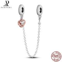 ราคา PANPOKI 32 Style 925 Sterling Silver Silicon Plug Safety Chain Pendant Charms Fit Original Pandora Bracelets Women Jewelry Gifts (21485566320)