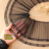 ราคา ผ้าชีฟองนุ่มสองชั้นจับจีบชายลูกไม้จับจีบขอบออร์แกนทำด้วยมือ DIY วัสดุเสริมตกแต่งขอบกระโปรงเสื้อผ้า (17652403199)