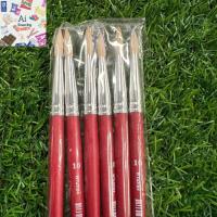 ราคา ภู่กันพานทอง ด้ามสีแดง หลากหลายขนาด (15900296787)