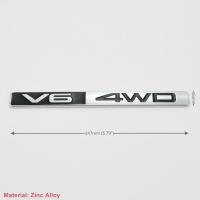 ราคา V6 3D โลโก้รถยนต์ของสติกเกอร์โลโก้โลหะตกแต่งยานยนต์4X4 D4D จำกัด (18711204378)