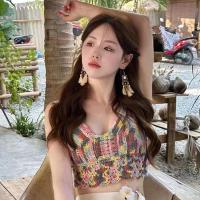 ราคา YIFAFA ชุดว่ายน้ำชายหาดสำหรับผู้หญิงเสื้อครอปสไตล์โบฮีเมียนสำหรับผู้หญิงเสื้อครอปสไตล์โบฮีเมียนแบบเสื้อโครเชต์สวยงามสำหรับเสื้อถักไหมพรม (22882027361)