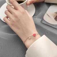 ราคา กำไลข้อมือ สร้อยข้อมือ ประดับเพชร เครื่องประดับ แฟชั่น เครื่องประดับแฟชั่นผู้หญิง รูปหัวใจ แนวสาวเกาหลี A 14 (21433238246)