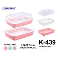 ราคา DNA BIG SIZE Keyway K 439 ที่คว่ำแก้วพร้อมฝา วางช้อน ใส่ผักผลไม้ได้ หรือ สามารถเป็นตระกร้าล้างผักพร้อมถาดรองได้ สีใหม่ (22101819620)