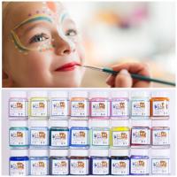 ราคา Non Toxic Face Body Paint cosmetic grade สีเพ้นท์หน้า เพ้นท์ตัว Clay Mania Face Body Paint รุ่นใหม่ฝาสีน้ำเงิน (3646316621)