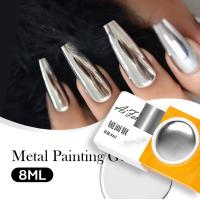 ราคา Aifer เมทัลลิค เจล สูตรใหม่ เงากว่า New Chrome Silver Metallic Gel สีเจลทาเล็บ สีเงินเมทัลลิก เงาโครเมียม (19469708235)