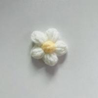 ราคา ดอกไม้ไหมพรม ดอกพอง ดอกเดซี่ Crochet daisy ดอกไม้ชาวสวน ตกแต่งชิ้นงาน เข็มกลัดดอกไม้ถัก (23033660901)