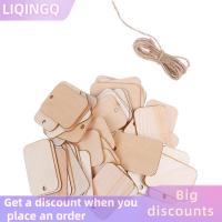 ราคา Low price LIQINGQ แผ่นไม้ประดับป้ายไม้แขวนทำจากไม้แกะสลักงานฝีมือแบบ DIY จำนวน50ชิ้น (23093496413)