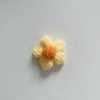 ราคา ดอกไม้ไหมพรม ดอกพอง ดอกเดซี่ Crochet daisy ดอกไม้ชาวสวน ตกแต่งชิ้นงาน เข็มกลัดดอกไม้ถัก (23033660896)