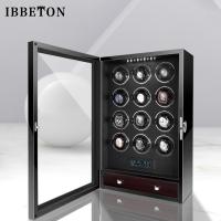 ราคา IBBETON Luxury Watch Winder Automatic Tachometer Fingerprint Unlocking With Mabuchi Motor LCD Touch Screen Wooden Watch Accessories Box Remote Jewelry Box Mechanical Watch Box (20305762624)