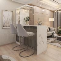 ราคา SB Design Square KUCHE เคาน์เตอร์บาร์ ขนาด 170 ซม รุ่น Mabel สีขาวลายหินอ่อน ตู้โชว์ฝั่งซ้าย 170X60X200 ซม (11325102163)