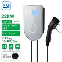 ราคา ZR EUO07 Portable EV Charger Type 2 Electric Car Charging Cable EV Charging Station Wallbox 22KW 32A for Electric Car IP67 Waterproof Card Control (20347169108)