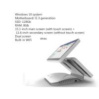 ราคา Fpym 15 สองหน้าจอ LCD เครื่องลงทะเบียนเงินสด POS หน้าจอสัมผัสเดียวสำหรับร้านอาหารและซูเปอร์มาร์เก็ตทั้งหมดในหนึ่งระบบ POS (22406335514)