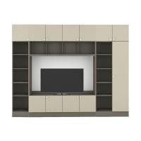 ราคา Koncept Furniture ชุดวางทีวี 280 ซม รุ่น Contini Plus สีครีม Mid Gloss (22851037404)