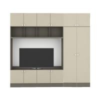 ราคา Koncept Furniture ชุดวางทีวี 240 ซม รุ่น Contini Plus สีครีม Mid Gloss (22851046277)