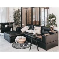 ราคา INDEX LIVING MALL โซฟาหนัง PVC L Shape ด้านขวา รุ่นเอเลน สีดำ (213878670)