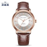 ราคา นาฬิกา Seagull Seagull นาฬิกากลไกอัตโนมัติกันน้ำสายหนังลำลองแนวธุรกิจแฟชั่นสำหรับผู้ชายซีรีส์แห่งชาติ (5342748816)