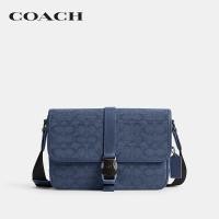 ราคา COACH กระเป๋าใส่เอกสารผู้ชายรุ่น League Messenger Bag In Signature Canvas Jacquard CU041 D61 สีฟ้า (23271537180)