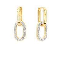 ราคา PRIMA ต่างหูห่วงประดับเพชรตัวเรือน 9K สี Yellow Gold D Line Collection รหัสสินค้า 991E1721 01 (23139357668)