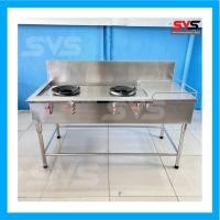 ราคา เตาไทย 2 หัว เตาครัว เตาเเม่ค้า เตา เตาทอด เตาเเก๊ส ขนาด ก70Xย150Xส80 ซม สแตนเลสเกรด 304 (7192364131)