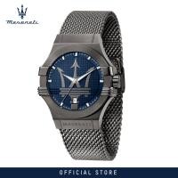 ราคา 2 Years Warranty Maserati Potenza 42mm Blue Dial Grey Stainless Steel Mens Watch R8853108005 (7102356488)