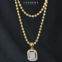 ราคา สร้อยคอพร้อมจี้เพชรแท้ ทอง 9K ITALY 375 (11825409400)